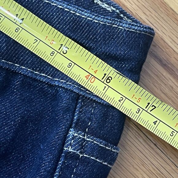 JUDY BLUE Retro Wide Leg Denim Jeans Size 14W Dark Wash Blue Modern Chic Casual - Picture 8 of 11